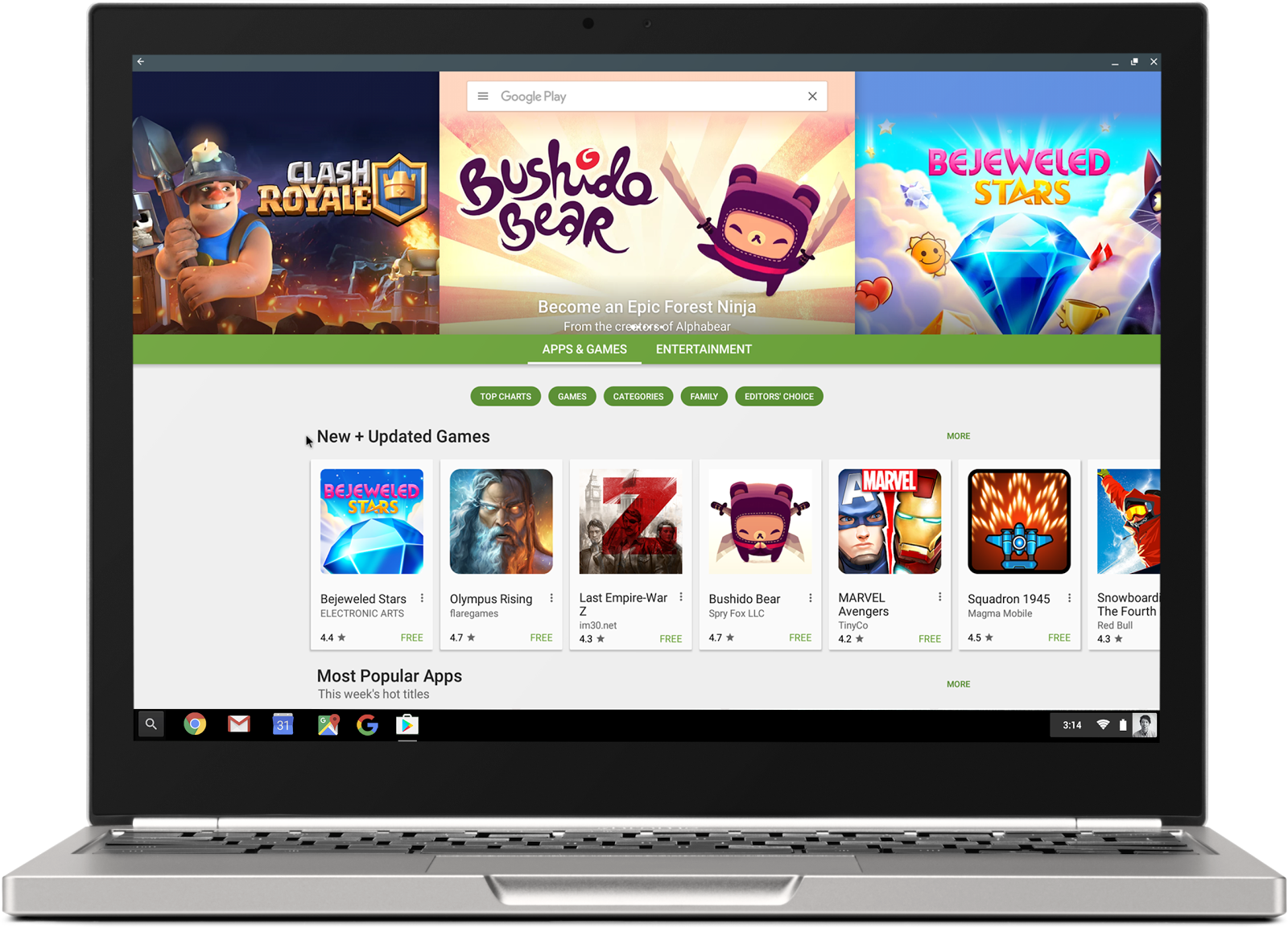 The Google Play store, coming to a Chromebook near you