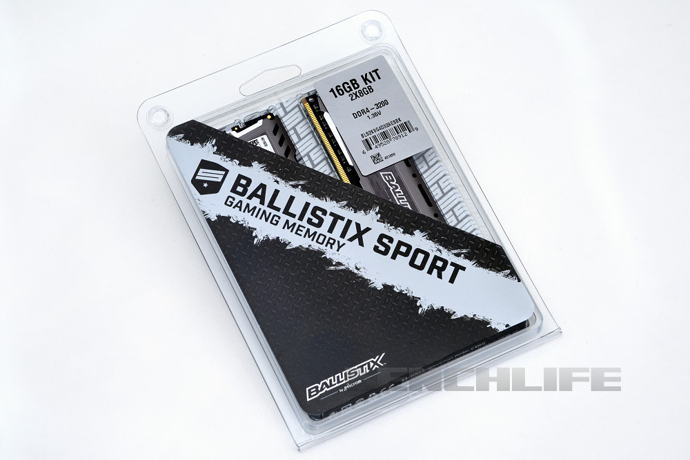 Ballistix Sport LT Gray DDR4-3200 16GB Kit