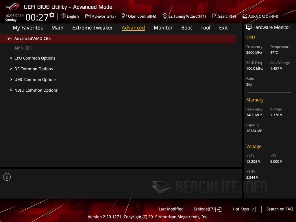 ASUS ROG Crosshair VIII Impact - BIOS (1)