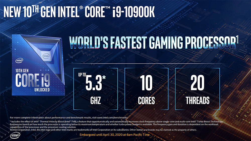 再問鼎最強電競處理器王座，Intel Core i9-10900K & Core i5-10600K 