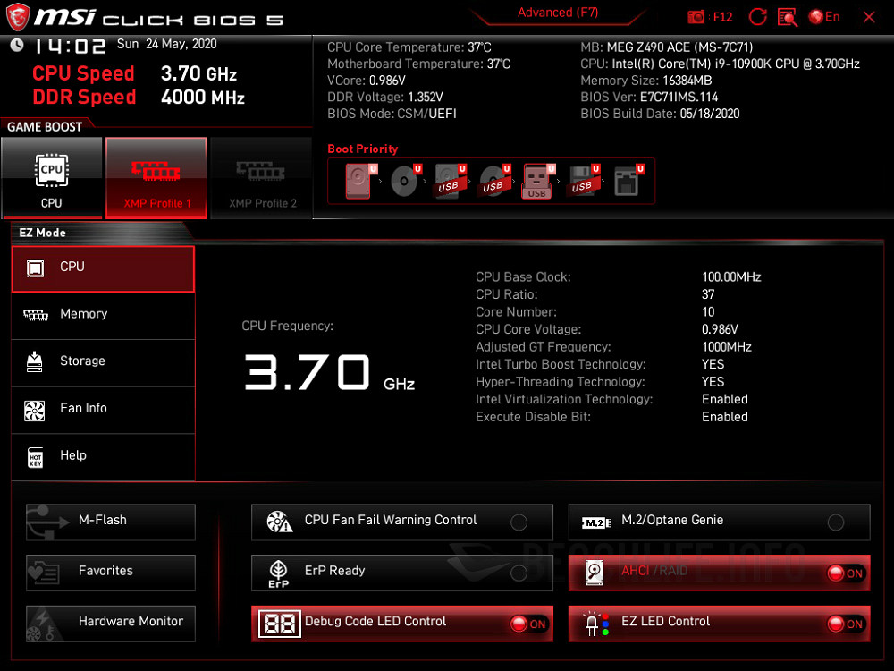 MSI MEG Z490 Ace - BIOS (2)