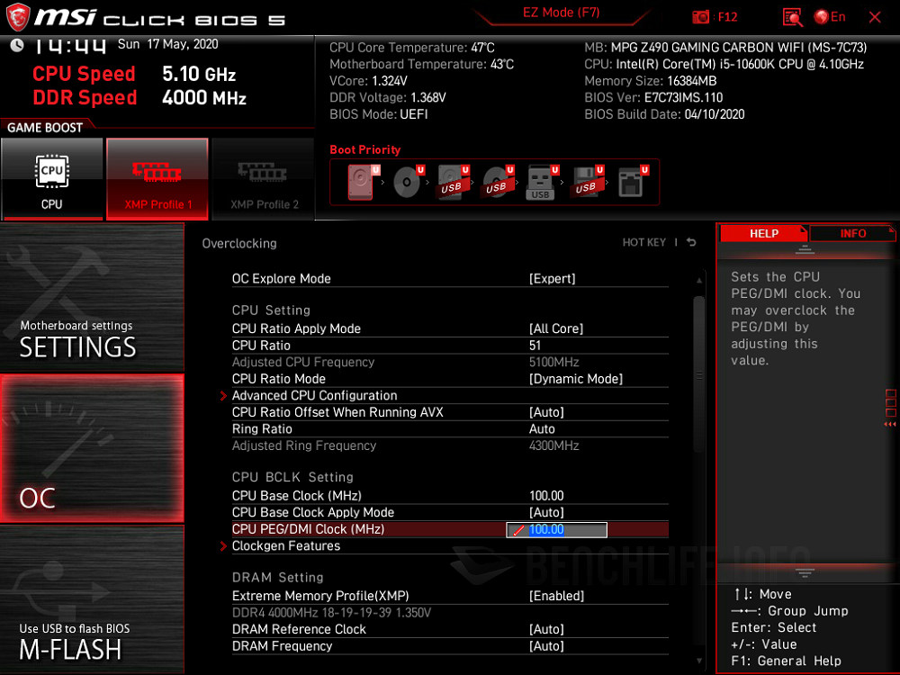 MSI MPG Z490 Gaming Carbon WIFI - BIOS (4)