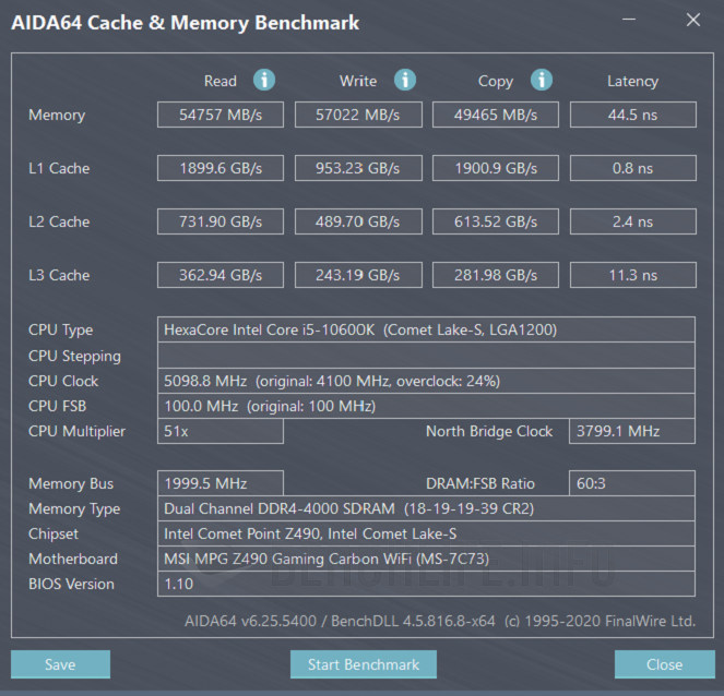 MSI MPG Z490 Gaming Carbon WIFI - Benchmark (13)