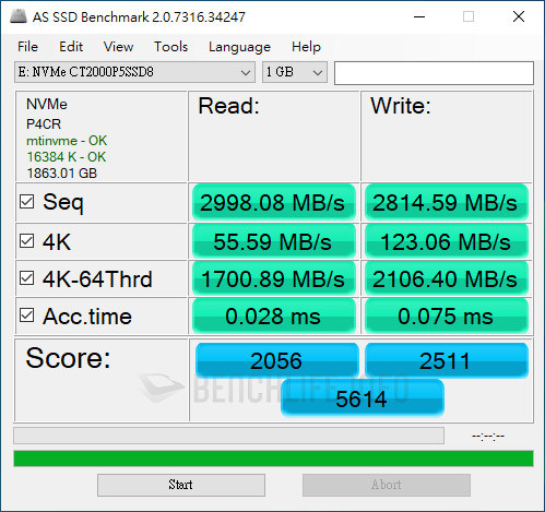 Crucial P5 2000GB - Benchmark (10)