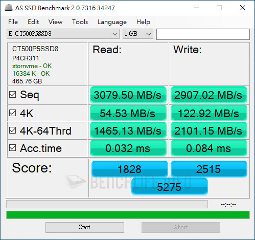 Crucial P5 500GB - Benchmark (11)