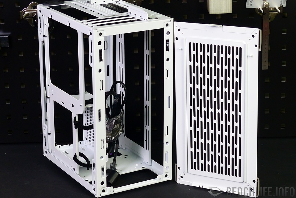 Cooler Master MasterBox NR200P bottom panel removed