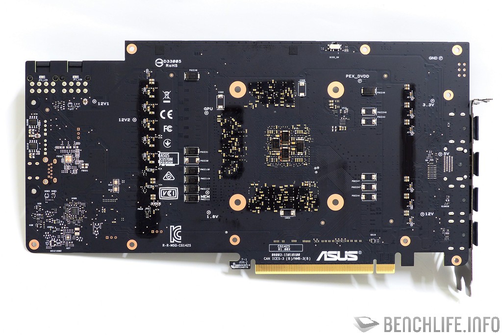 ASUS ROG Strix GeForce RTX 3070 O8G Gaming PCB back