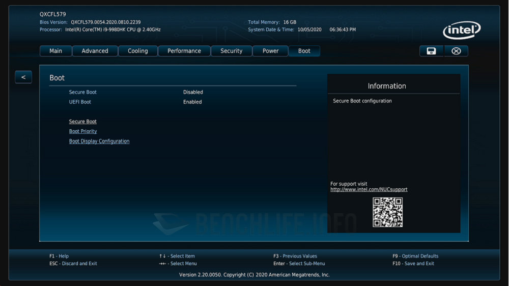 Intel NUC 9 Extreme NUC9i9QNX - BIOS (2)