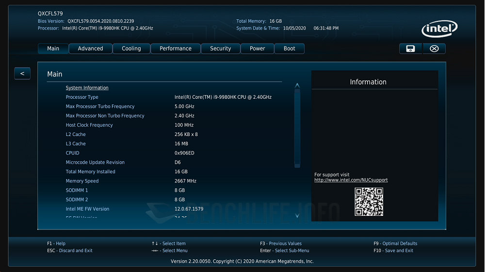 Intel NUC 9 Extreme NUC9i9QNX - BIOS (4)