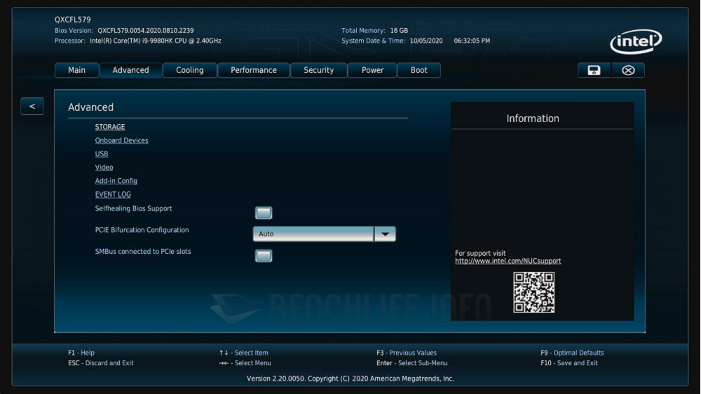 Intel NUC 9 Extreme NUC9i9QNX - BIOS (5)