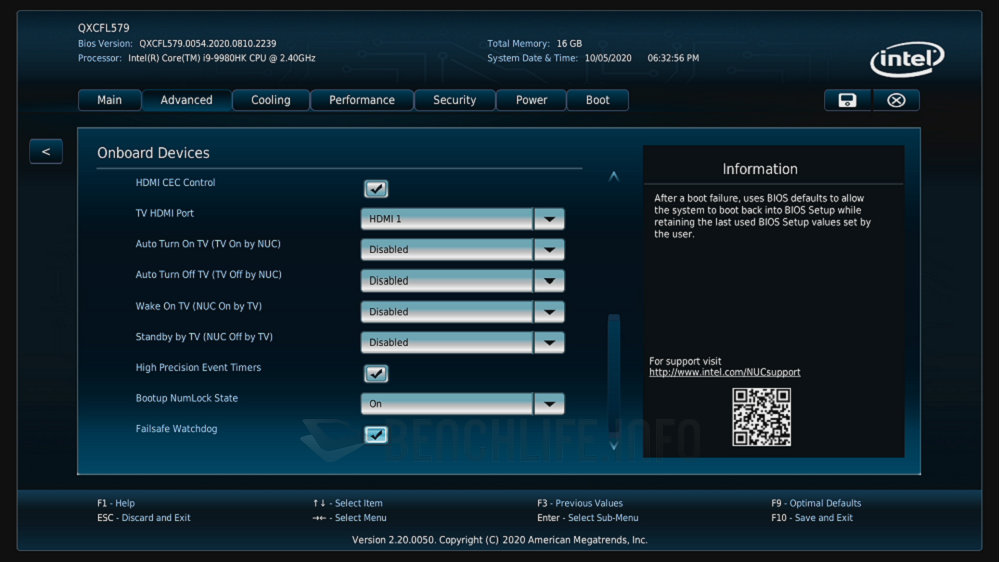Intel NUC 9 Extreme NUC9i9QNX - BIOS (7)