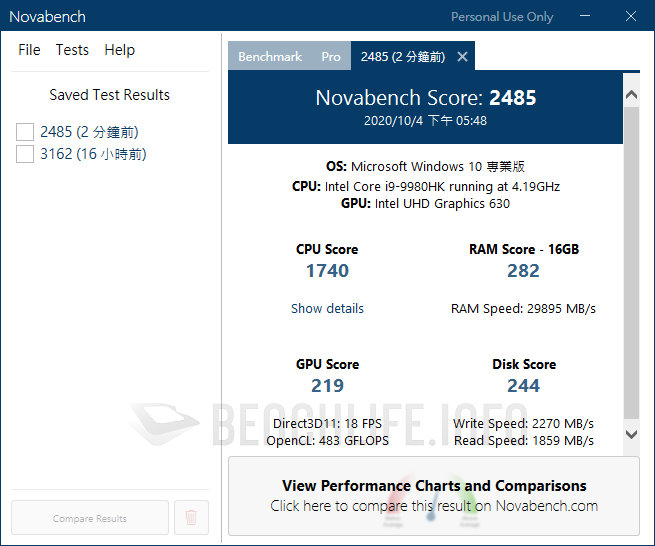 Intel NUC 9 Extreme NUC9i9QNX - Benchmark A (6)
