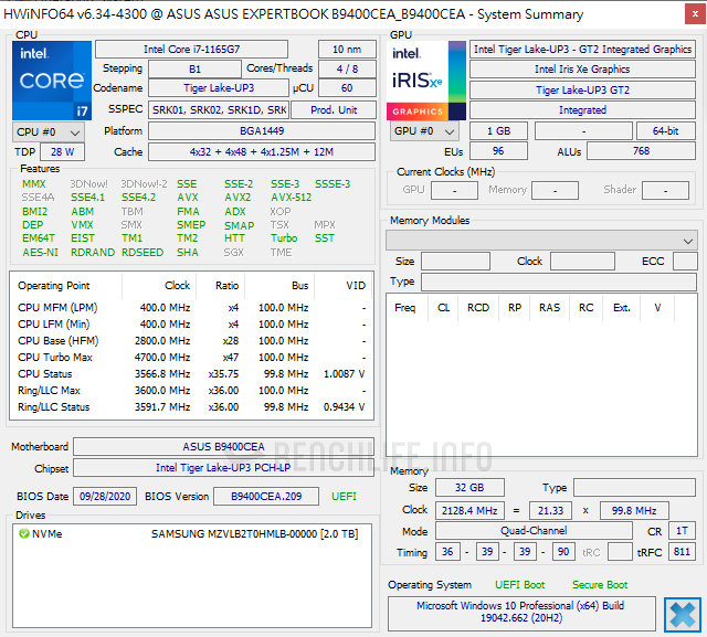ASUS ExpertBook B9 B9400 數據 - Benchmark (12)