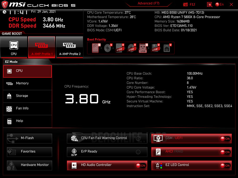 MSI MEG B550 Unify - BIOS (11)