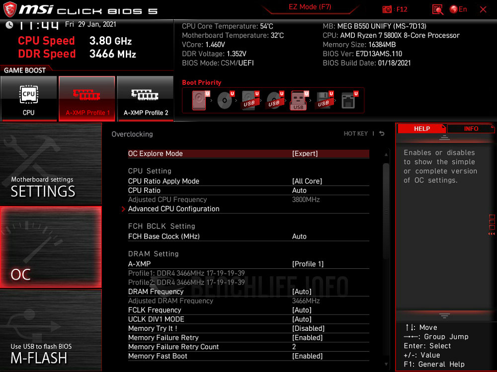 MSI MEG B550 Unify - BIOS (5)