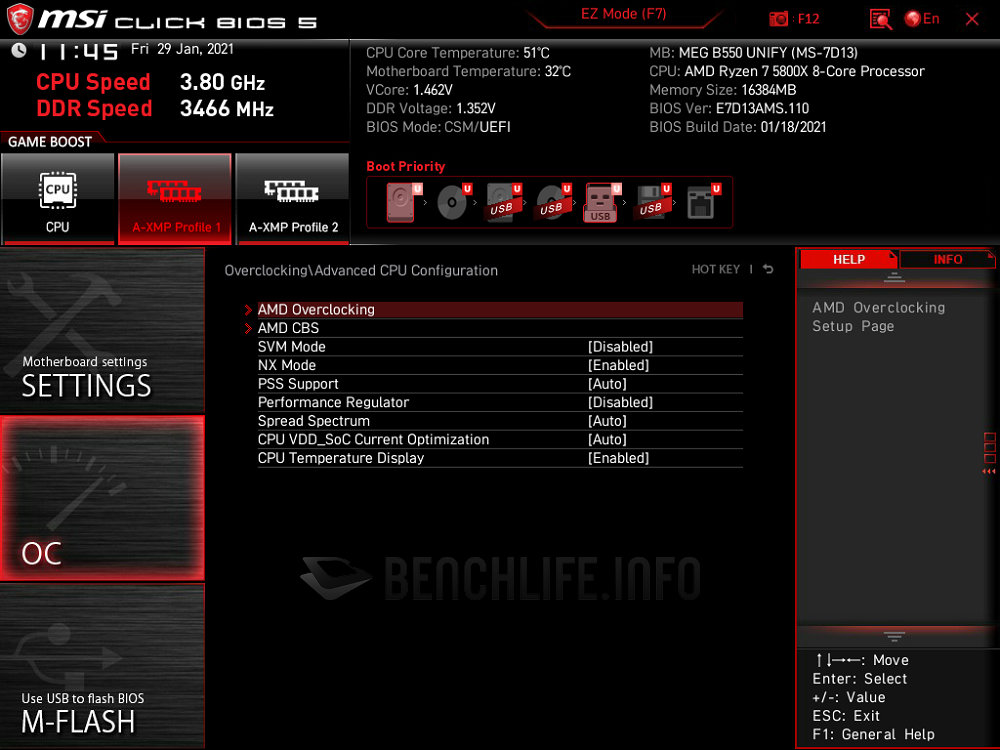 MSI MEG B550 Unify - BIOS (6)