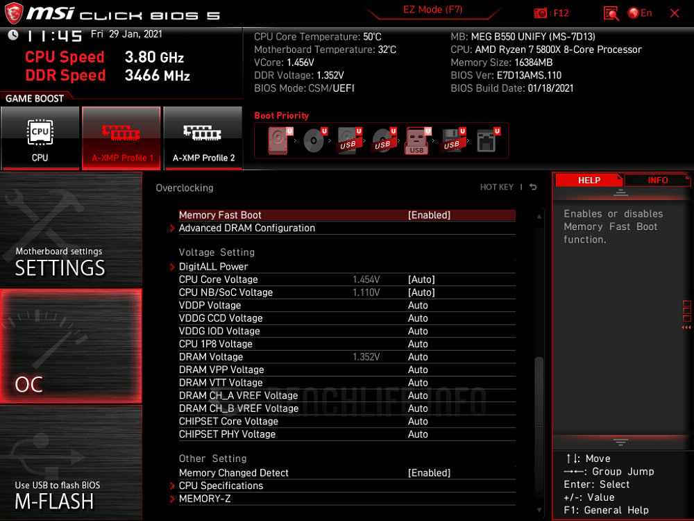 MSI MEG B550 Unify - BIOS (7)