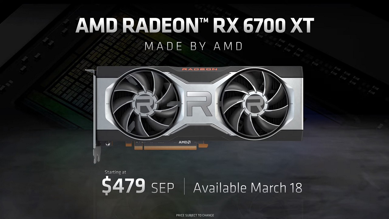 AMD Radeon RX 6700 XT $479