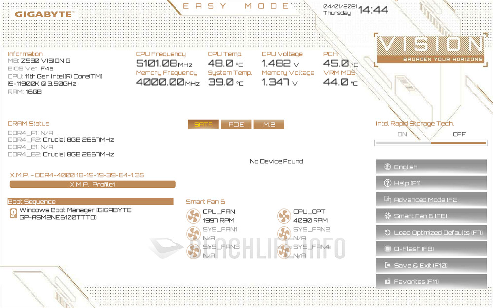 GIGABYTE Z590 Vision G - UEFI BIOS (2)