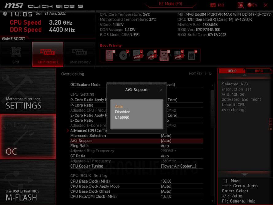 MSI MAG B660M Mortar Max WiFi DDR4 - UEFI (3)