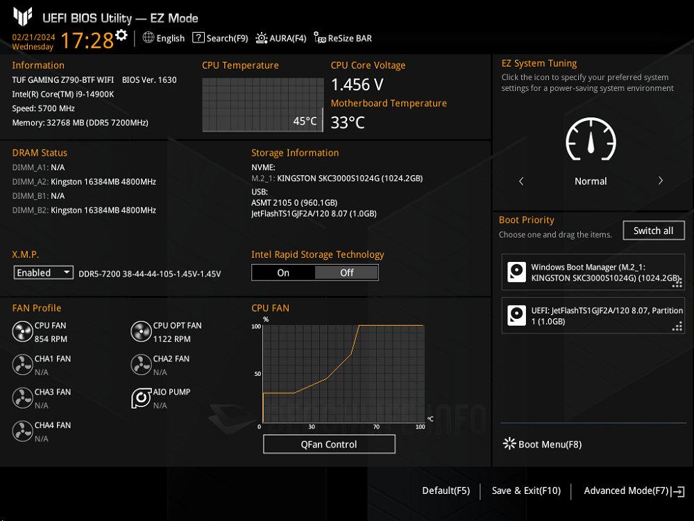 ASUS TUF Gaming Z790-BTF WiFi - UEFI BIOS (1)