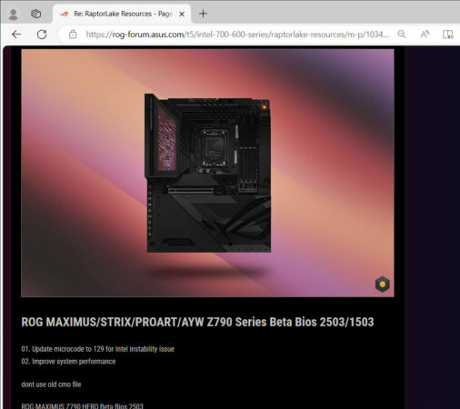 Msi Microcode Update ASUS 與 MSI 釋出 0x129 微碼更新,修復 Intel 第 14、13 代處理器問題 - BenchLife.info