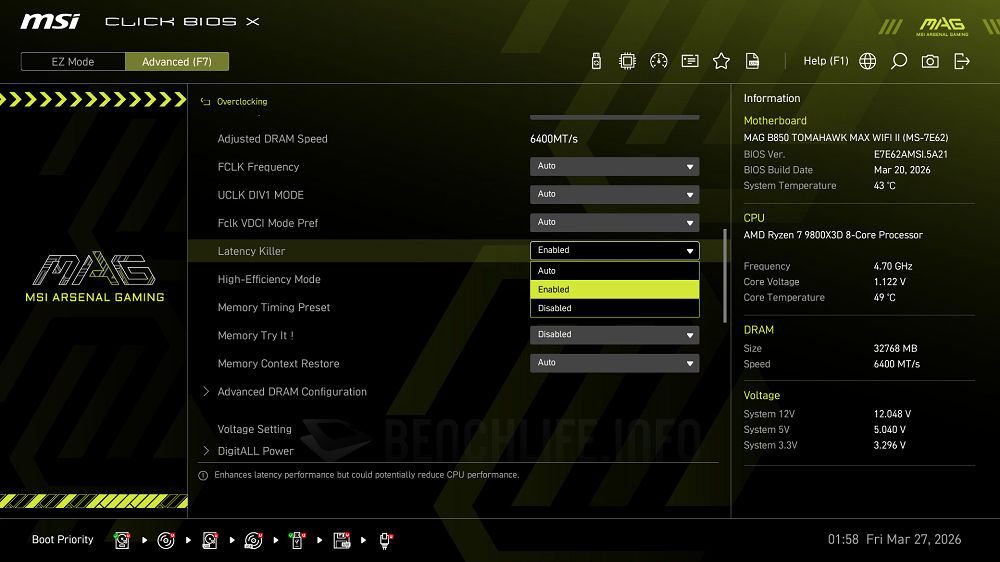MSI B850 Tomahawk Max WiFi II (28) - UEFI BIOS