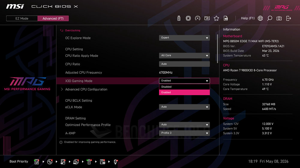 MSI MPG B850M Edge Ti Max WiFi - UEFI BIOS (1)