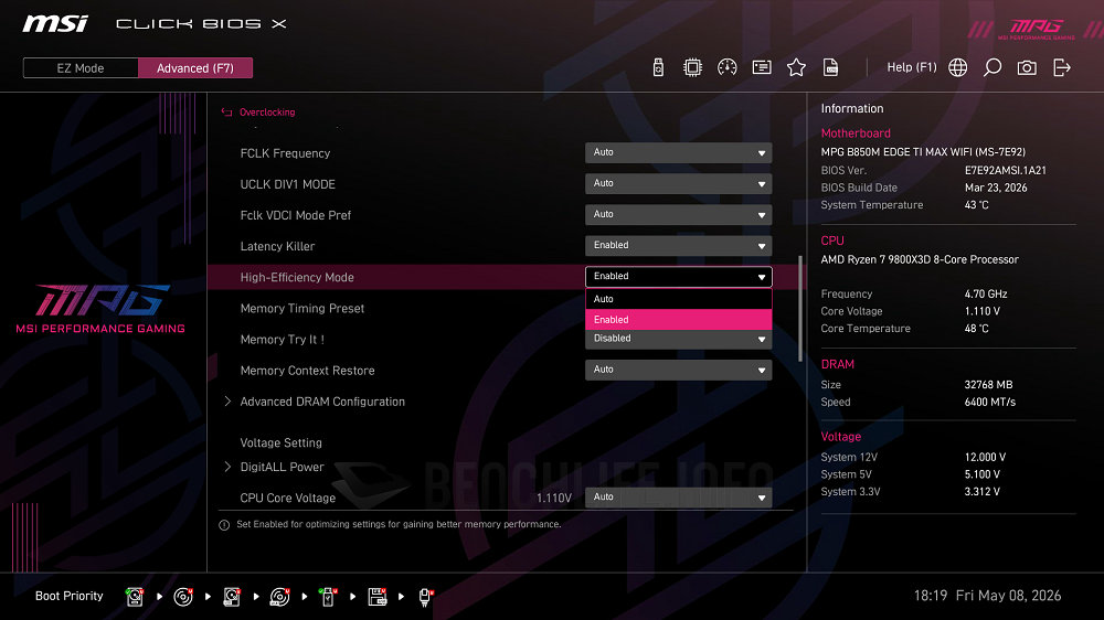 MSI MPG B850M Edge Ti Max WiFi - UEFI BIOS (3)