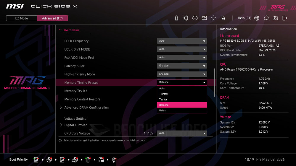 MSI MPG B850M Edge Ti Max WiFi - UEFI BIOS (4)
