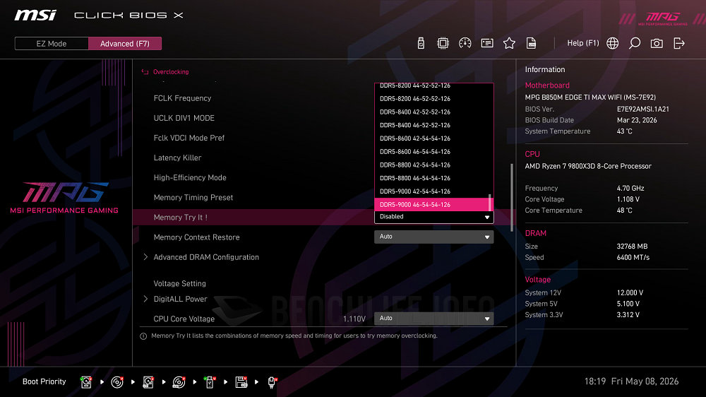 MSI MPG B850M Edge Ti Max WiFi - UEFI BIOS (5)