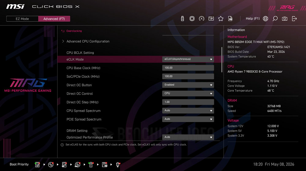 MSI MPG B850M Edge Ti Max WiFi - UEFI BIOS (7)