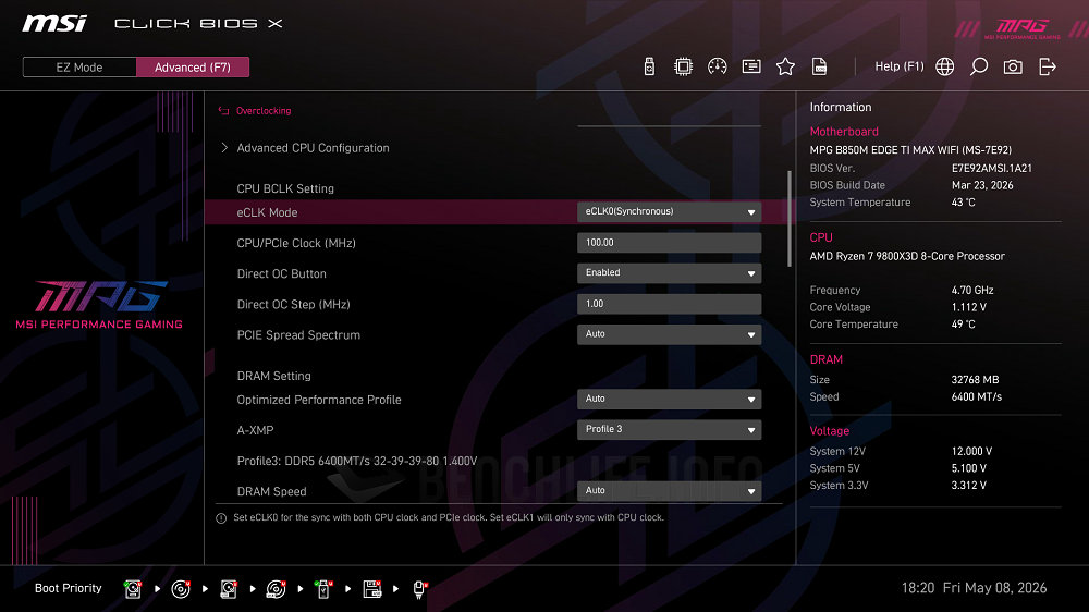 MSI MPG B850M Edge Ti Max WiFi - UEFI BIOS (8)